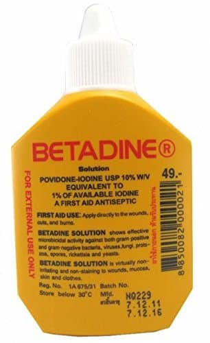 30cc Betadine Povidone-iodine a First Aid Antiseptic Solution.(pack of 5)