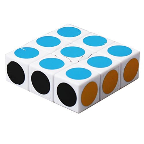 HJXD Classical 1x3x3 Sticker Magic Cube (0.75x2.25 Inch White)