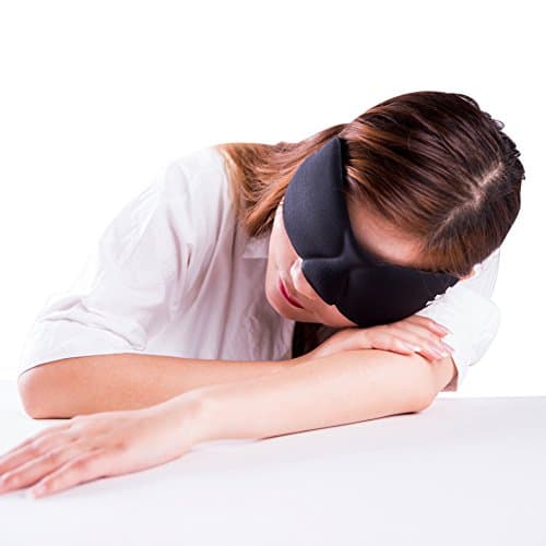 3D Sleep Mask with Ear Plugs for Sleeping, Travel, Shift Work, Naps, Night Blindfold Eyeshade for Men Women, 2 Pack