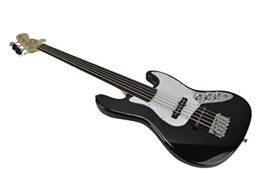 Fretless Bass Guitar 5 String Black by Bryce