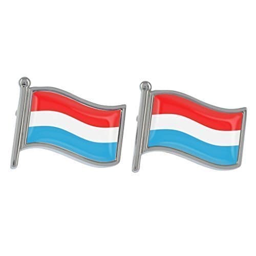 Luxembourg Wavy Flag Cufflinks in Gift Box