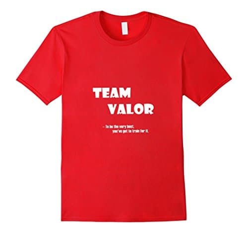 Men's Team Valor Red Team T-shirt Front Side Train for it XL Red