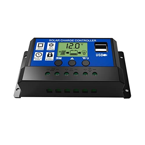 Hotab 30A Solar Panels Battery Charge Controller PWM 12V 24V With LCD Display Dual USB Solar Panel Charger