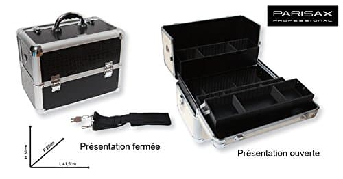 Valise 3-Level Case Black GM Crocodile Look