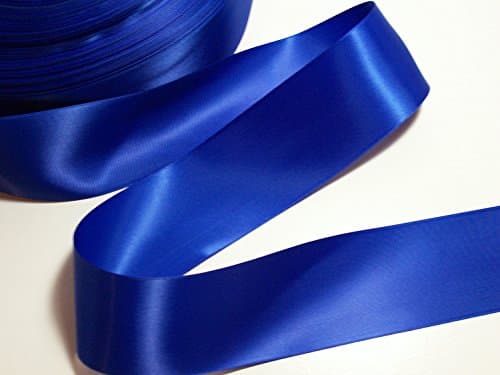 25 Yards (75') Double-faced Wired Satin Ribbon #9, 1.5 Royal Blue Colored