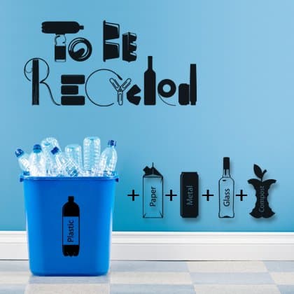 Hu2 Design Sticker : To Be Recycled