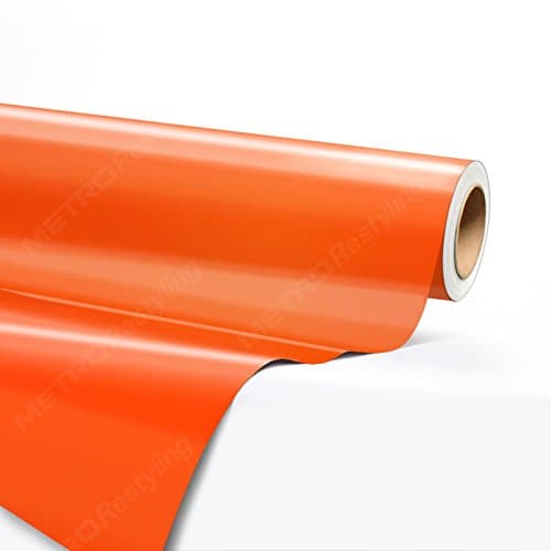 5ft x 25ft (125 Sq/ft) Hexis GLOSS ORANGE RED Vinyl Car Wrap Film | HX20165B