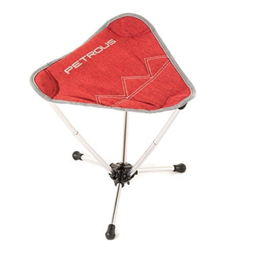Petrous BBQ Tripod Chair - Ultra Light Weight Compact Technical Collapsible Stool - Perfect for Camping, Hiking, Backpacking, Bikepacking, Mountaineering