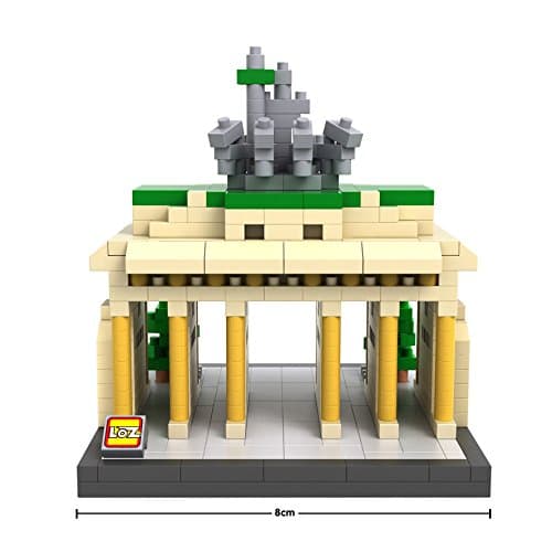 Micro Brickland Brandenburg Gate Landmark Located In Germany, Micro Block, 3-D Model Small Size Building Brick Set (560 Pieces)