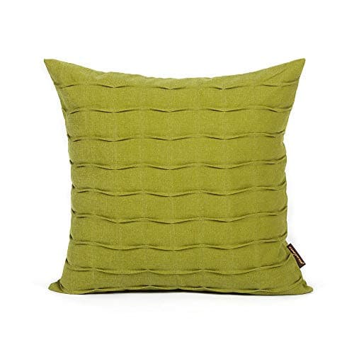 Ol322ay 18x18 Solid Olive Green Pintuck Decorative Cushion Throw Pillow Cover
