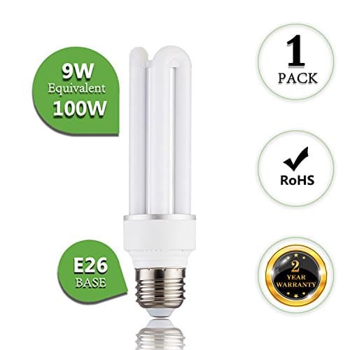 9 Watt LED Corn Bulb 900 lumen 100 Watt Equivalent 360° Beam Angle E26 Medium Screw Base CFL Bulb LED Street & Area Light for Outdoor Garage Factory Warehouse Barn, 3000K(Soft White) Glow