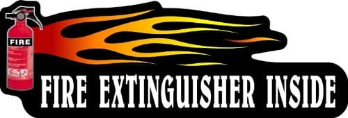ProSticker 1903 (One) 2.5" X 7.5" FEI Series Fire Extinguisher Inside Decal Sticker