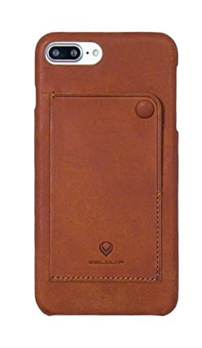 EBLOUIR Slim Design with card pocket Modern Snap Back iPhone 7 Plus Cases Camel