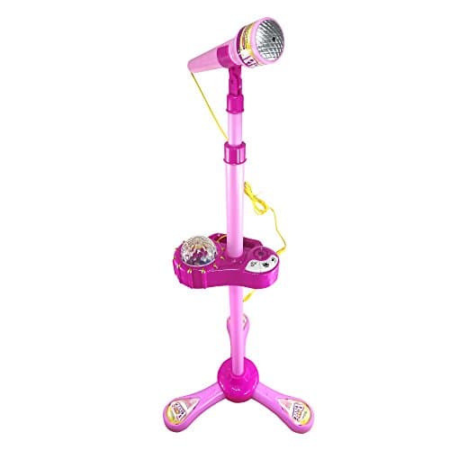 Toy Microphone Sing Along Karaoke With Disco Lights Battery Operated