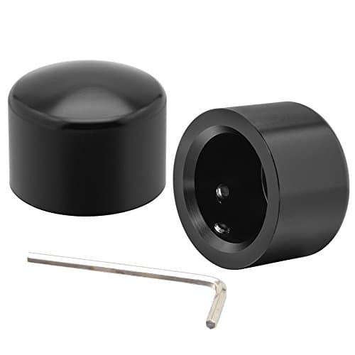 ClipsOne Black Front Axle Nut Covers Cap For Harley Dyna Street Glides Sportster Softail VRSC 2002-2017