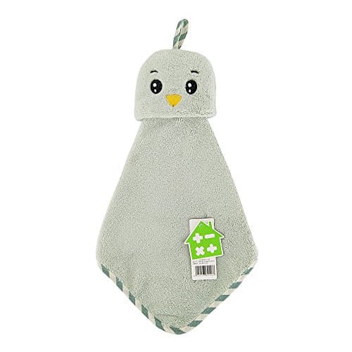 Zhenxinmei Multi-function Hand Towel Cute Delicate Soft Coral Fleece Cleaning Cloth Super Absorbent Kitchen Duster Cloth Convenient Bathroom Dishcloth for Car Tableware (Light Green Small Chicken)