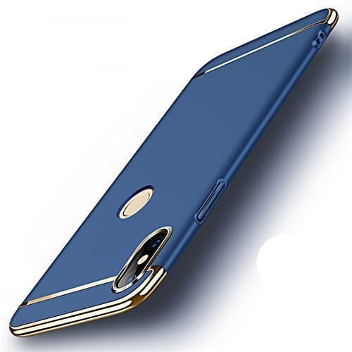 Trifty Ultra-Thin 3in1 Electroplate Metal Texture Plastic Hard Back Case Cover for Mi Y2 - Blue