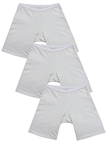 B2BODY 3 Pack Women's Regular & Plus Size Organic Cotton Long Leg 6.5" Boyshort Briefs