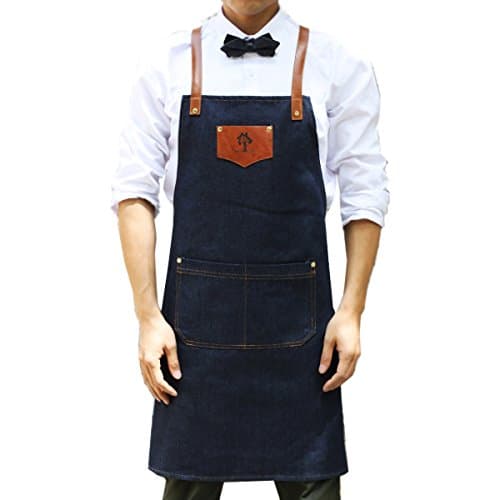 VANORIG Denim Chef Shop Apron with Pockets Durable & Comfortable