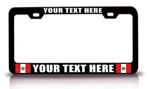 License Plate Covers Peru Personalized Customized License Plate Frame Bl.