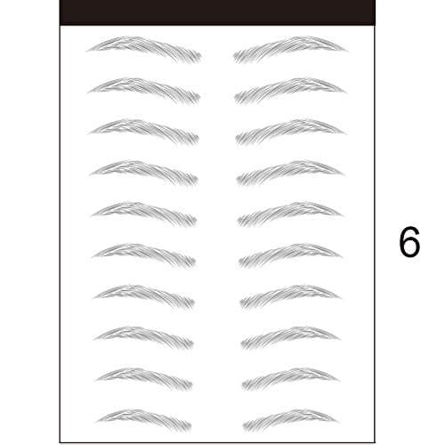 Tenflyer 3D Stick-On Eyebrows Sticker Eye Brow Makeup Decal