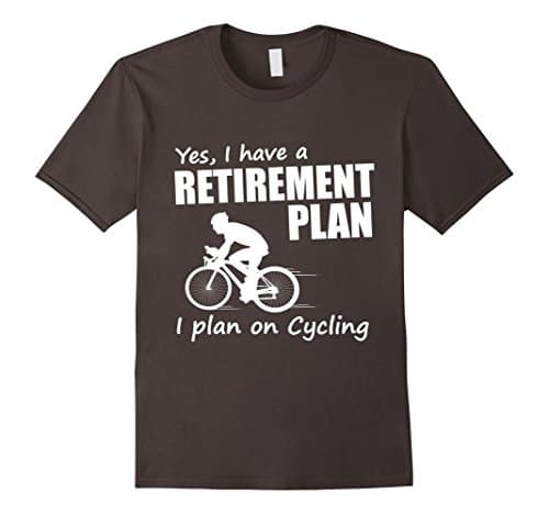 Men's Yes I Do Have A Retirement Plan I Plan On Cycling T-shirt Large Asphalt