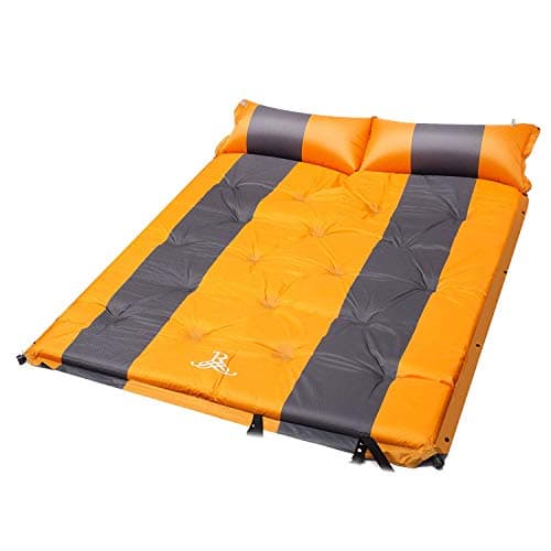BELLAMORE GIFT Self-Inflating Sleeping Pad with Armrest & Pillow - Inflatable Foam Sleeping Mat for Hiking, Camping, and Traveling - Compact, Durable