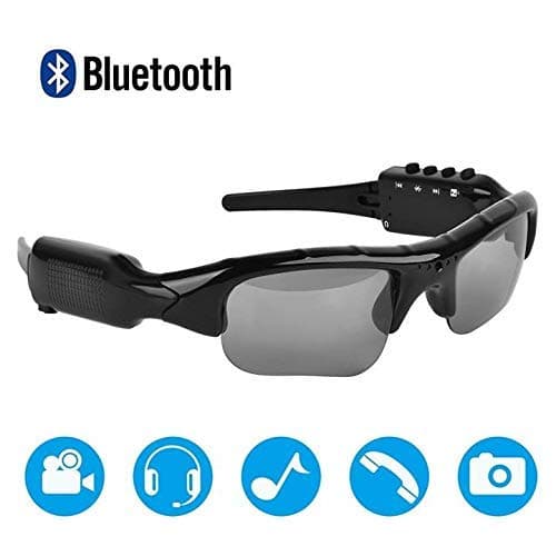 Bluetooth Sunglasses Camera,Camera Glasses Full HD 1080P with Wide Angle Mini Video Camera for Driving,Riding,Fishing,Motorcycle and Outdoor Sports