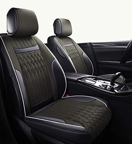 YRRC Universal (Front& Back) Linen Car Seat Covers for Mini All Models Cooper Countryman Cooper Paceman Car Styling Car Accessories,Green