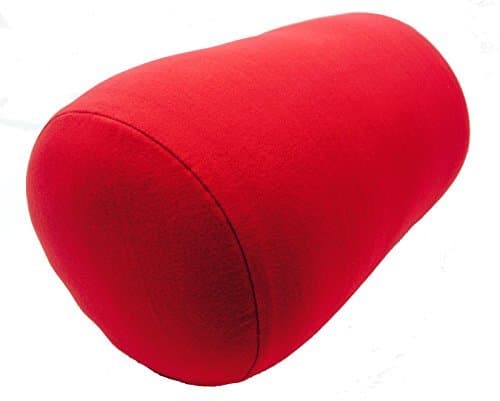 Microbead Cushie Roll Pillow 7 X 12 w/ Removable Cover (Red) by Cushie
