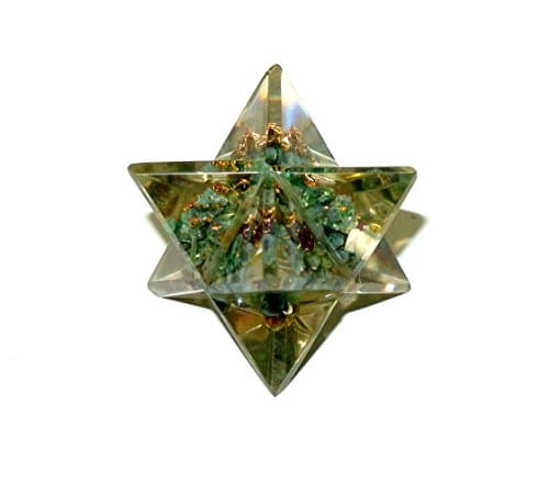 Ruby Zoisite Orgone Crystal Sacred Geometry Merkaba Chakra Star, Reiki Healing Energy