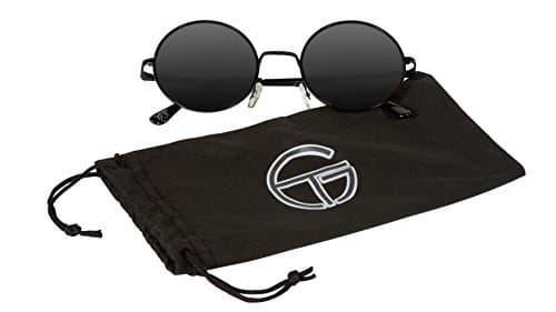 Gravity Shades Circular Frame Style Sunglasses, Black Tint