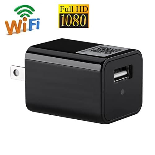 ALON 1080P WIFI Hidden Camera USB Adapter Mini Spy Camera Wall Charger Covert Nanny Cam Support Android/iOS/PC/Tablet View Audio and Video Recorder