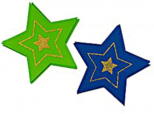 Foam Crafts Jumbo 4" foam Star with Gliter (includes 12 pc per pack)