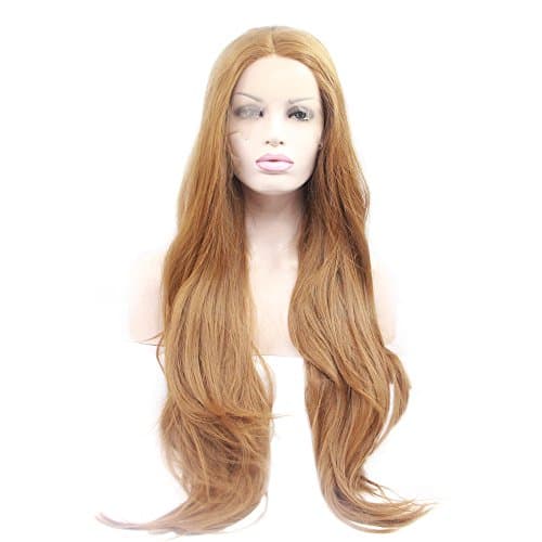 Wig Extra Long Ginger Blonde Synthetic Lace Front Wig