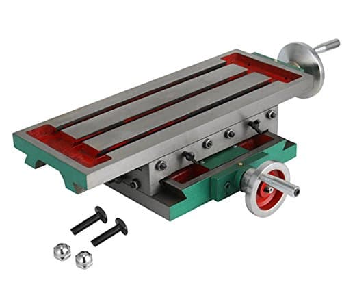 LeBerry Milling Table 17.7 X 6.7 Inch Compound Slide Milling Table Multifunction Worktable Milling Machine for Precise Drilling and Milling (17.7 X 6.7 Inch)