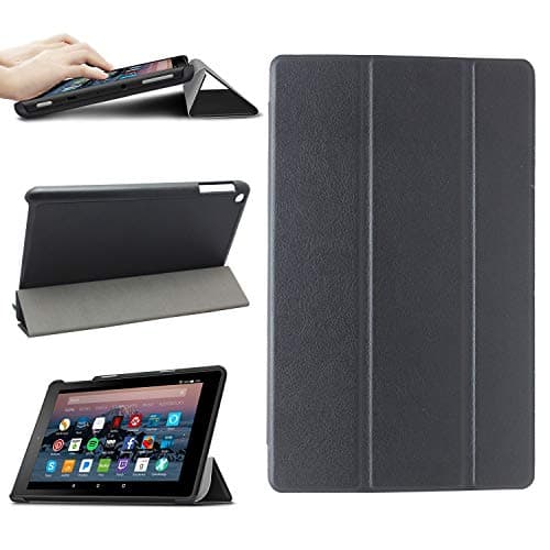 Wisteke Case for Fire HD 8 Tablet (7th / 8th Gen, 2017/2018 Release), PU Leather Folio Cover for Amazon Kindle with Viewing/Typing Stand