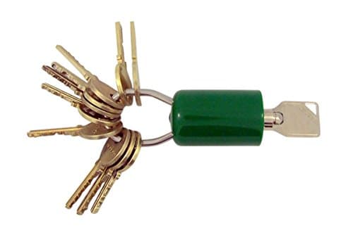 Key Kop II Locking Key Ring with 1 Inch Shackle and Navy Blue Colored Boot