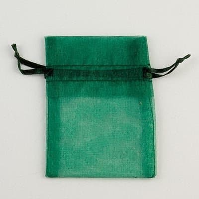 Organza Drawstring Gift Bag 8 x 12 inches 8"x12" (Quantity of 10, Hunter Green)