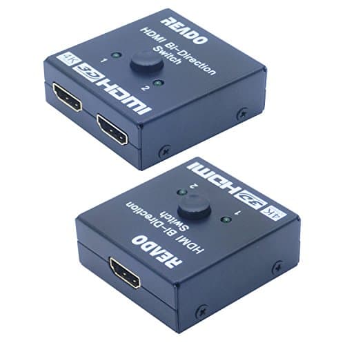 READO 4K Hdmi Switch 2x1 or 1x2 High Speed HDMI AB Bi-Directiona Hub Switcher Support Ultra HD 1080P 3D with HDCP Passthrough Plug and Play(No Power Supply Needed)