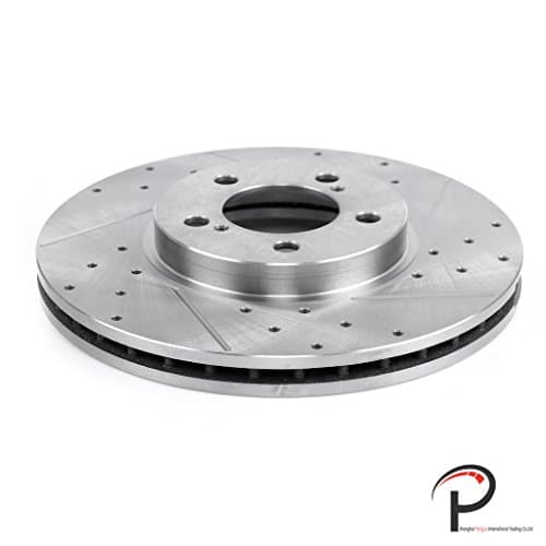 VioletLisa 1pc Front Right Drilled Slotted Vented Brake Rotor Disc 5 Lugs Fit Ford 96-99 / 01-07 Taurus 96-97 Thunderbird &amp; Mercury 01-05 Sable 96-97 Cougar &amp; Lincoln 95-02 Continental 93-98 Mark 8