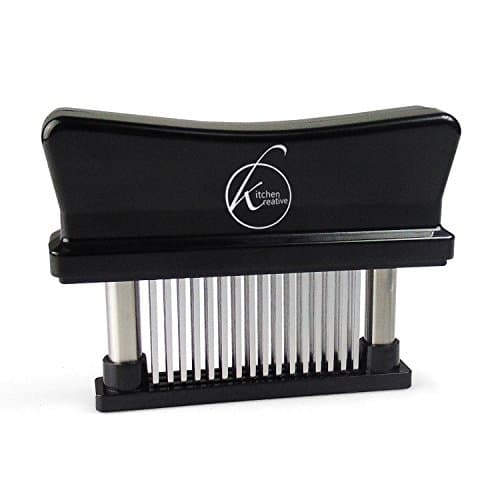 Meat Tenderizer 48 Ultra Sharp Blades Stainless Steel Tenderizing Tool for Beef, Pork, Chicken - (Black)