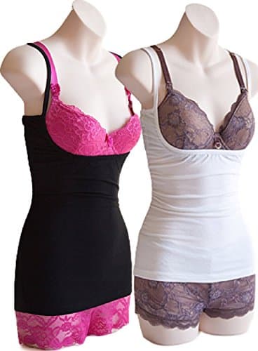 The Open Busted Breastfeeding Tank Top 2 Pack–Black and White