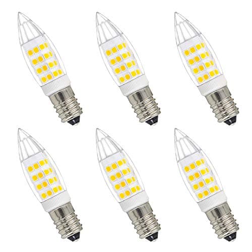 E14 SES LED Candle Light Bulbs Capsule Light Bulbs Chandelier Lamp Bulbs 4W Warm White 3000K AC220-240V 350Lm Replace 40W Incandescent Halogen Lamp 6 Pack by Enuotek