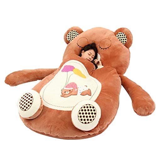 Winter Sleeping Bag, Single Double Tatami, Frog Monkey Bear Animal Plush Sofa, Large Soft Mattress 0.91.7m/1.12m