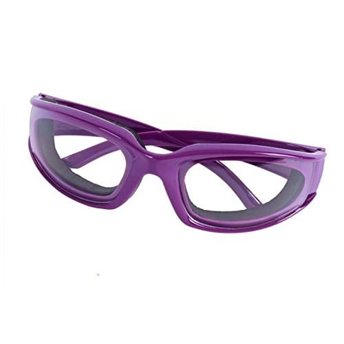 Happy Hours - Kitchen Tools Premium Tear Free Onion Goggles Slicing Cutting Chopping Mincing Eye Protect Onion Glasses (Purple)