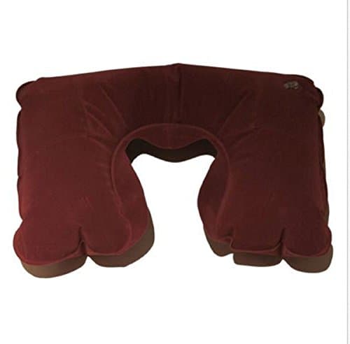 S&amp;M Inflatable Travel Camp Polyester Cotton Neck Pillow Light compact size Cushion U Shaped Compact for Air Flight