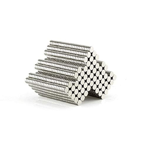 Hmlkeci Small Multi-Use Refrigerator Magnets for Refrigerator, Science, Crafts - Tiny Round Disc, Sliver, 3MM x 1MM - Approximately, 200Pcs