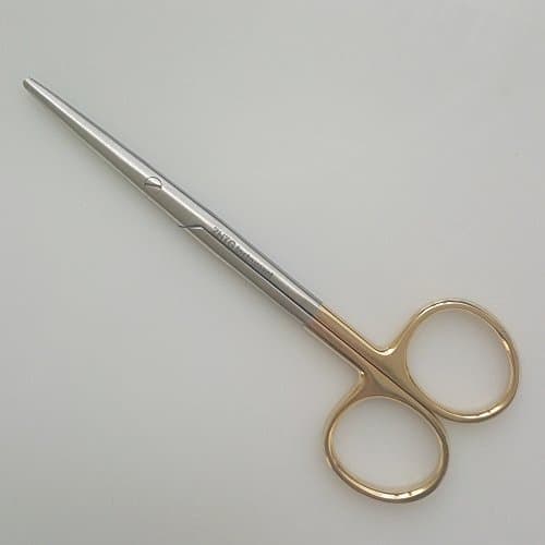 T/C TUNGSTEN CARBIDE INSERTED Mayo Dissecting Scissors 5" Straight Blunt Tips-Serrated Blade