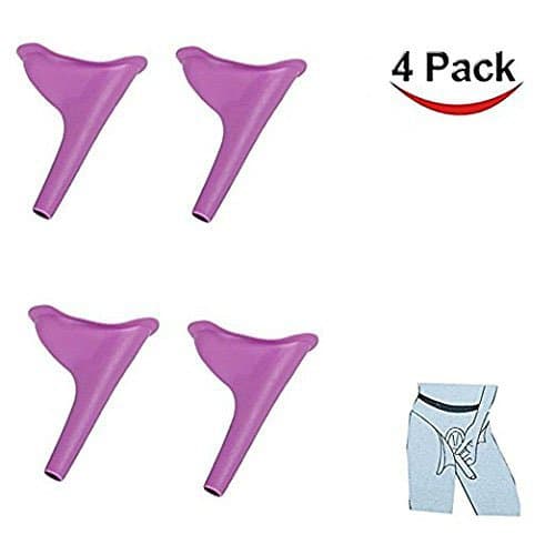 PRINTEMPS 4 Pack Purple Urination Device Stand Up Pee Piss Urine Urinate Device Camping Travel Hiking Urinal